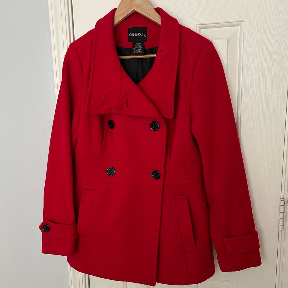 Classy Tailored Look, Flattering Wool Blend Coat, Jacket